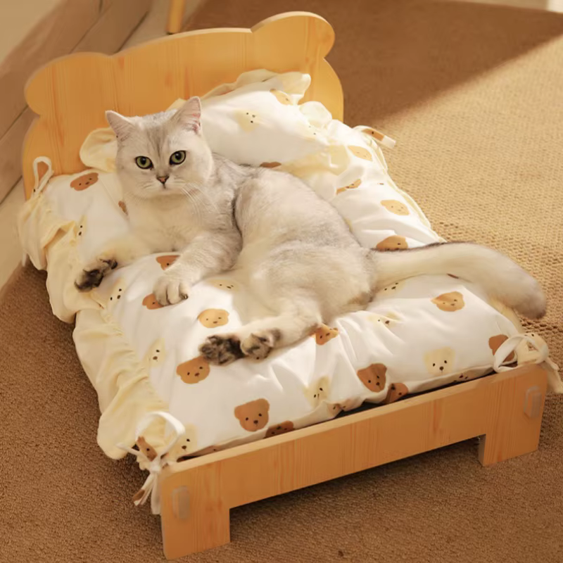 Rascador para Gatos de Madera con Diseño de Osito – Fijo a Techo - imagen 3