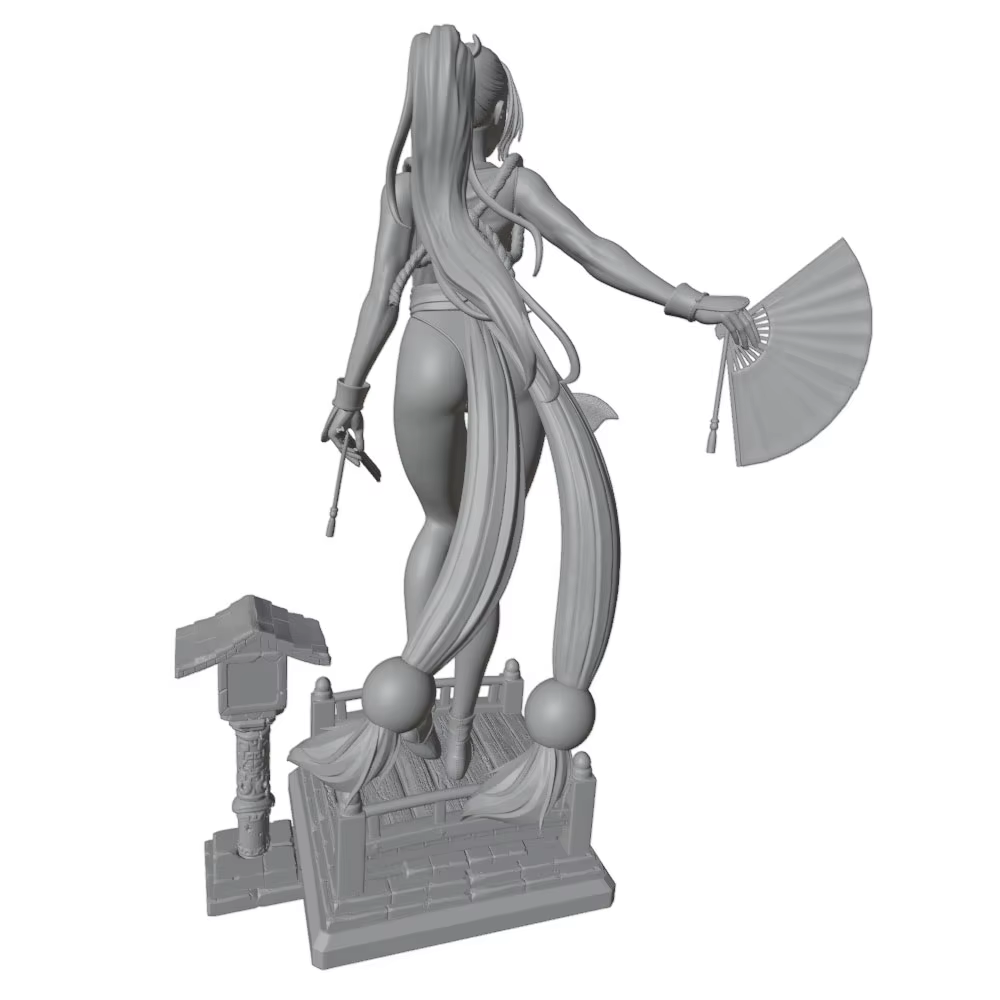 Kit figura resina chica 1/24 75mm GK sin montar ni pintar - imagen 3
