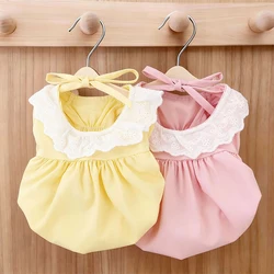Vestido de verano estilo princesa con encaje para gatos y perros