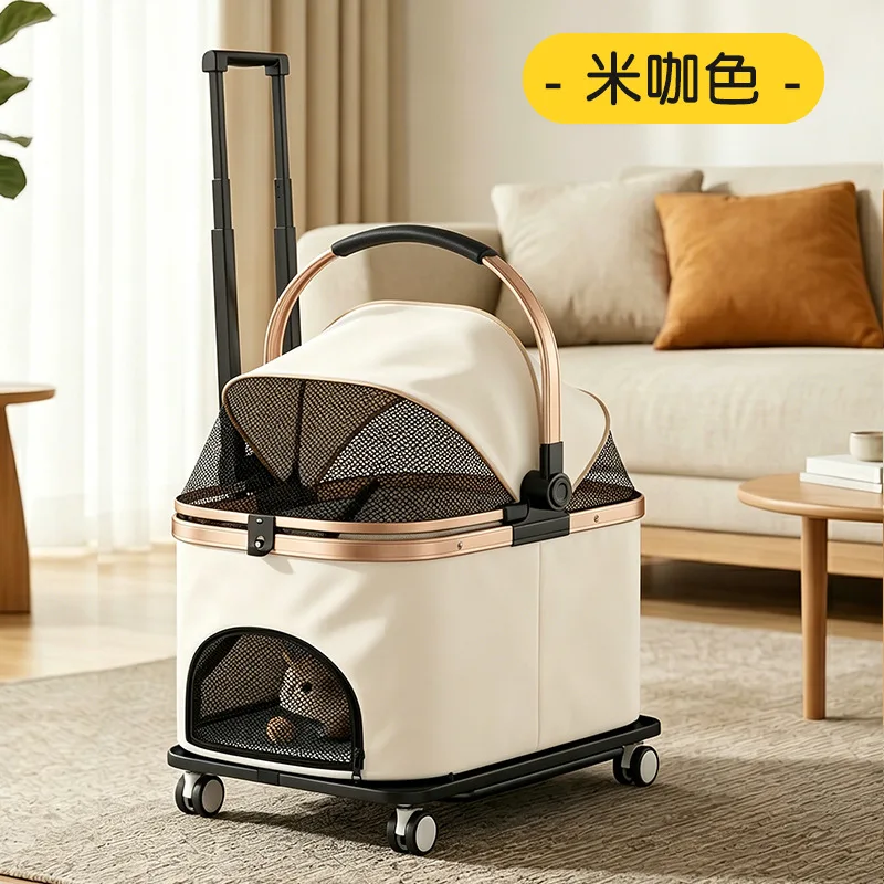 Carrito plegable aluminio para perros y gatos – Gran capacidad - imagen 5