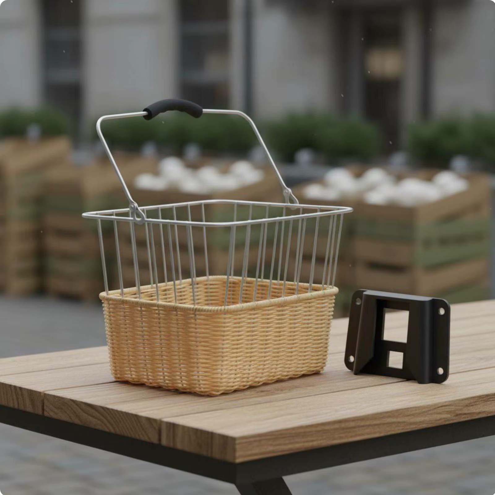 Cesta delantera plegable para bicicleta con liberación rápida - imagen 2