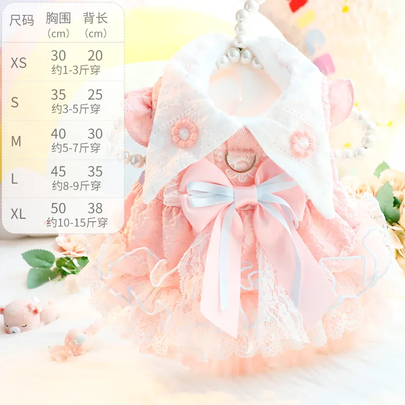 Vestido Princesa con Lazo para Perros Pequeños – Estilo Lolita Otoño Invierno - imagen 5