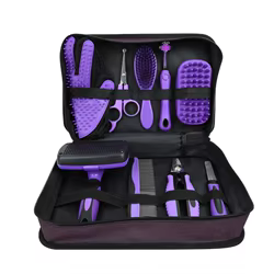 Kit de aseo para perros y gatos con peine, tijeras y cortaúñas