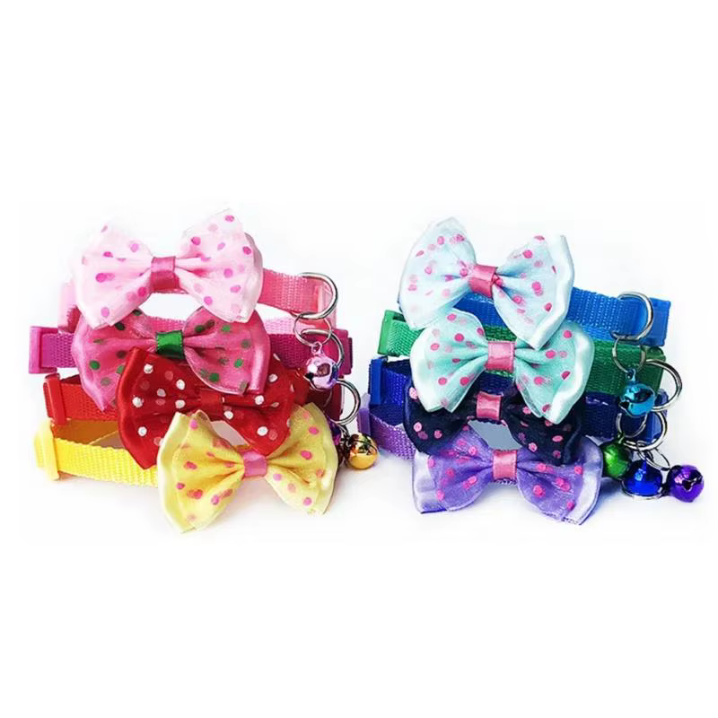 Collar con campana y lazo suave para gato y perro – moda elegante - imagen 2