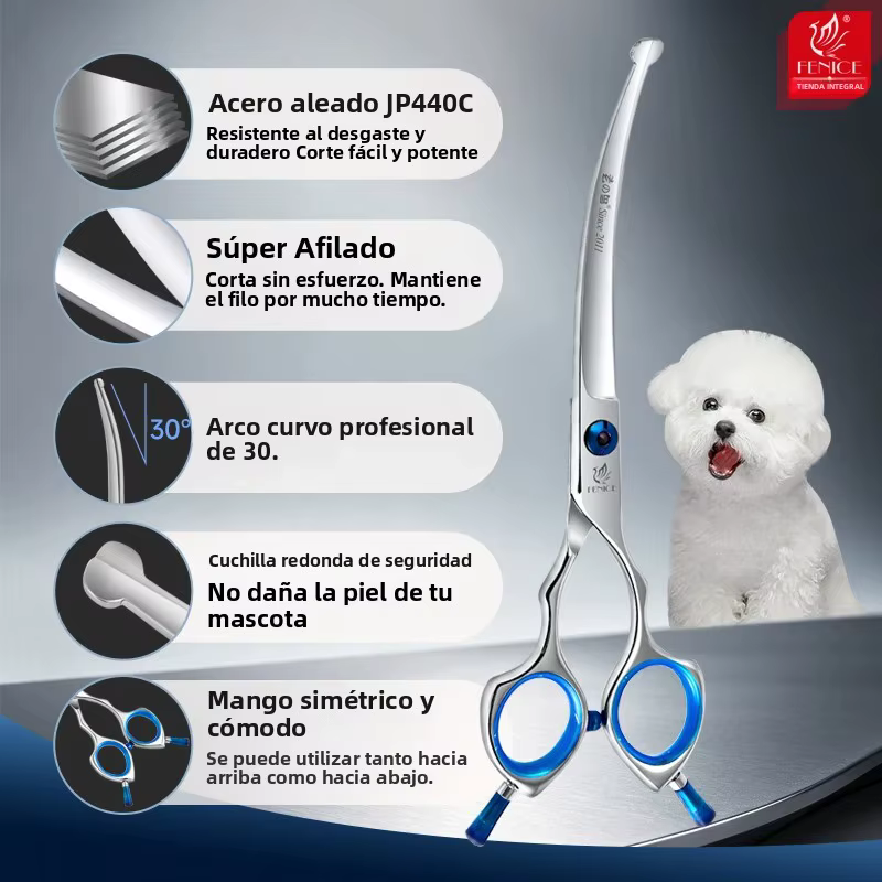 Tijeras Curvas de Seguridad Fenice para Gatos y Perros - imagen 2