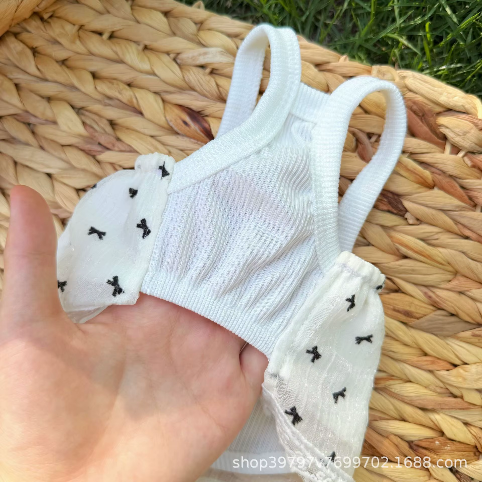 Vestido verano malla con lazo para perros pequeños - imagen 4