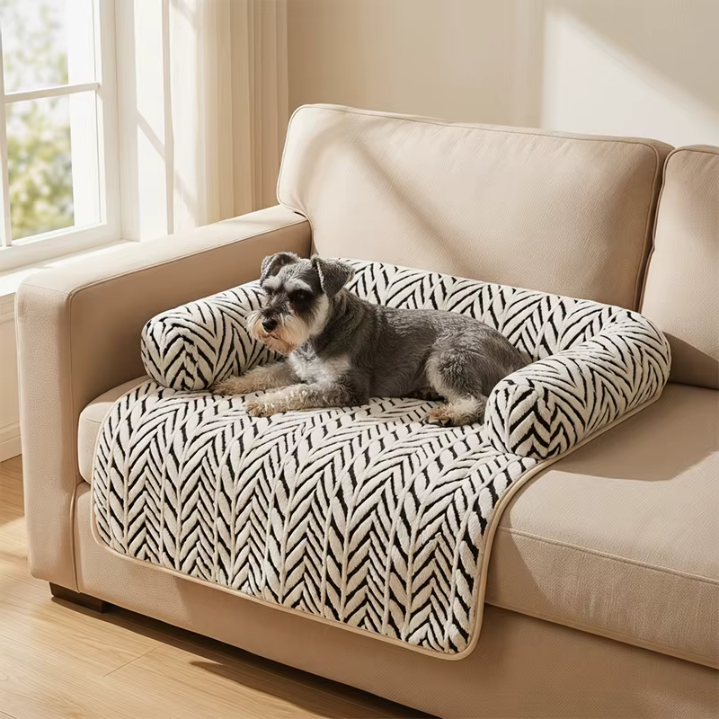 Cama perros y gatos laterales reforzados protector sofá antideslizante - imagen 2