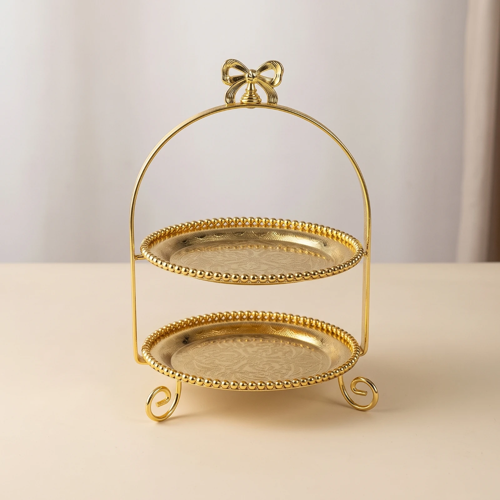 Soporte para Postres con Adorno de Mariposa – Bandeja de Exhibición Redonda - imagen 2