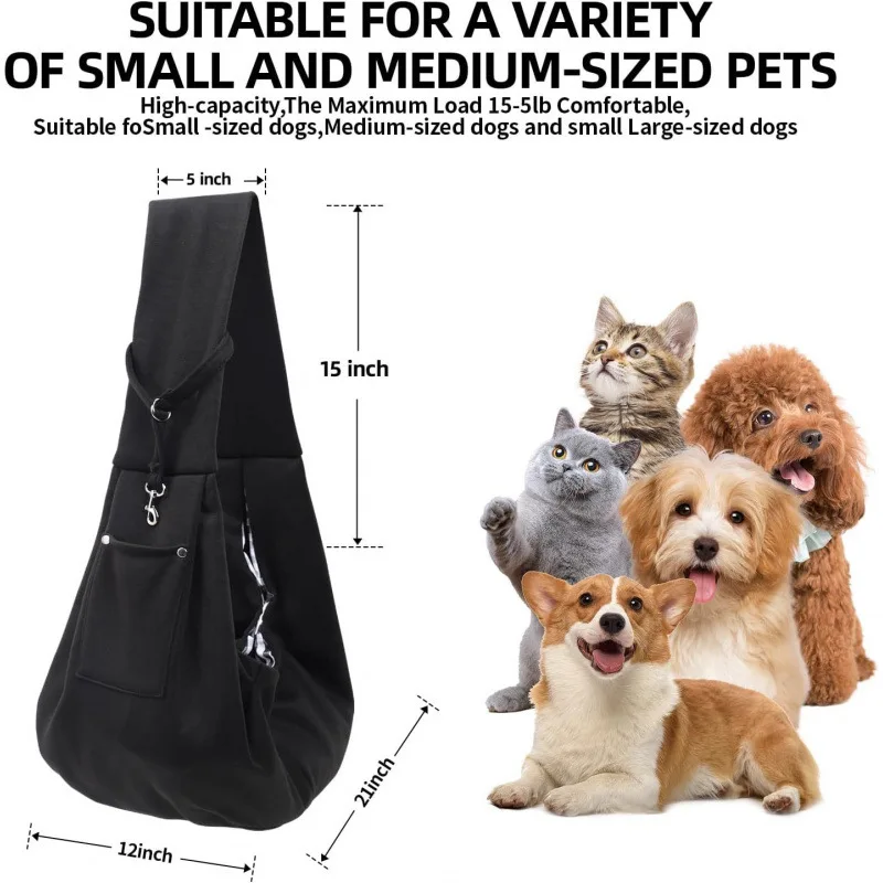 Bolso bandolera portátil para perros, gatos, ideal viajes y ruta - imagen 4