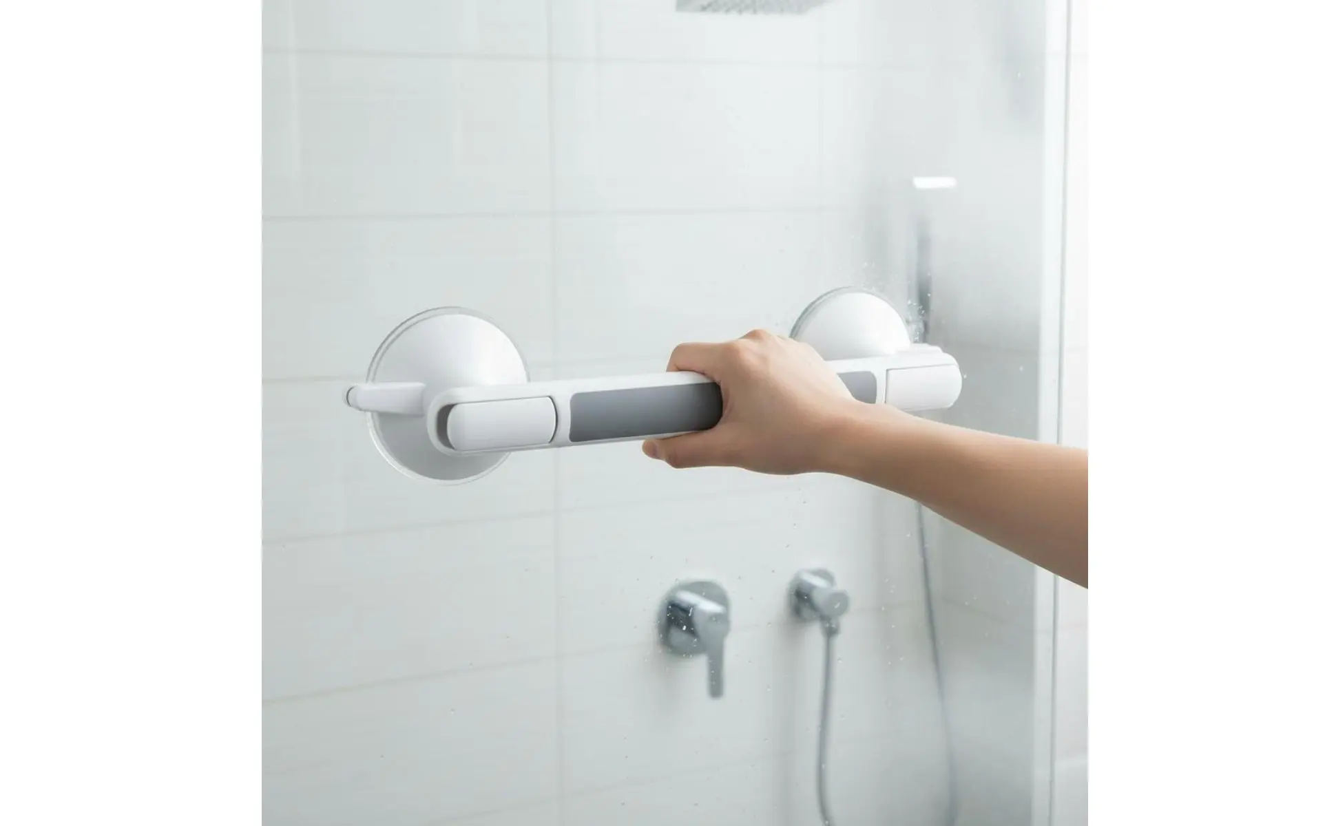 Barra de soporte para ducha compacta y resistente