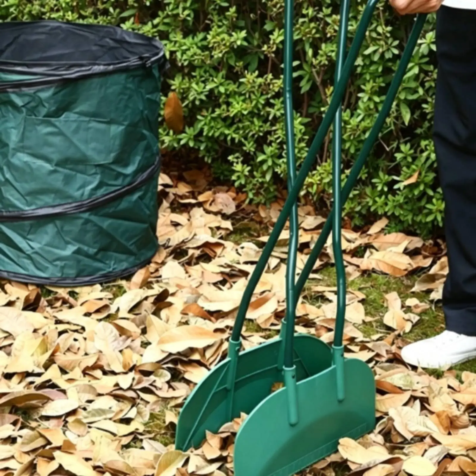 Recogedor de hojas con mango largo y acción de tijera para jardín - imagen 3