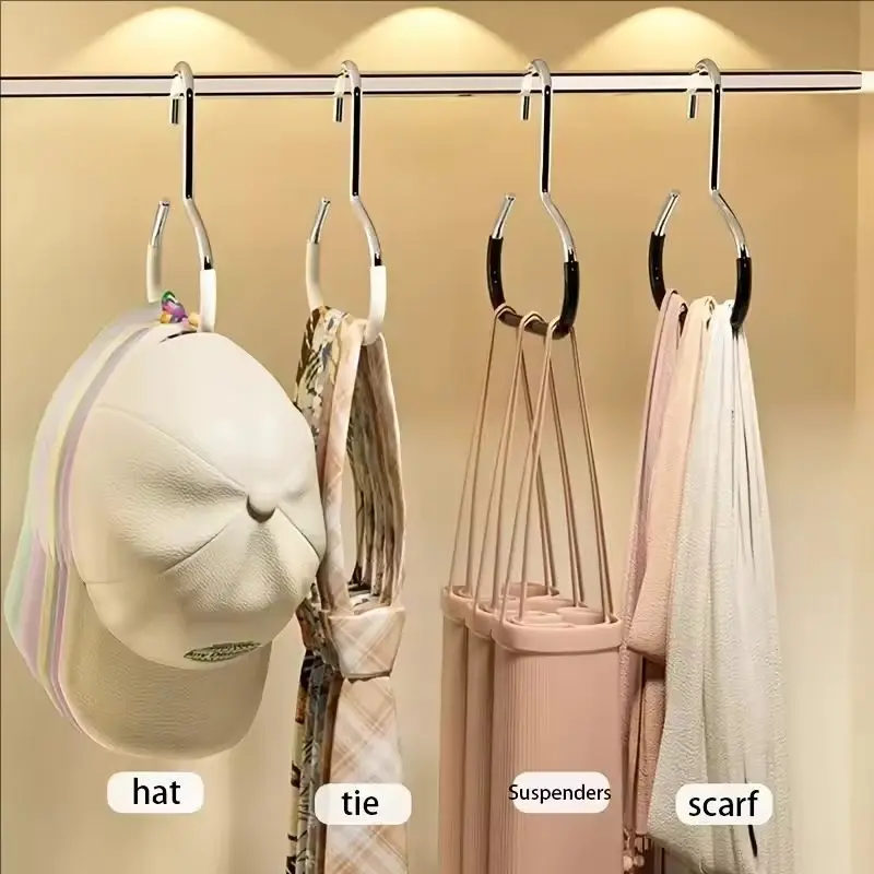 Organizador colgador circular para gorras y bufandas, ahorra espacio - imagen 5
