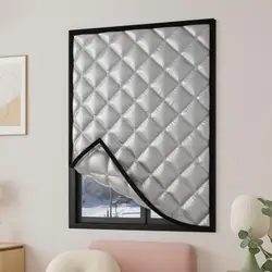 Cortina opaca térmica y acústica para ventanas del dormitorio