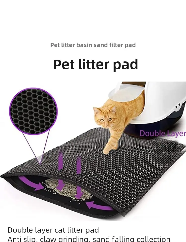 Estera de arena impermeable para gatos vista superior