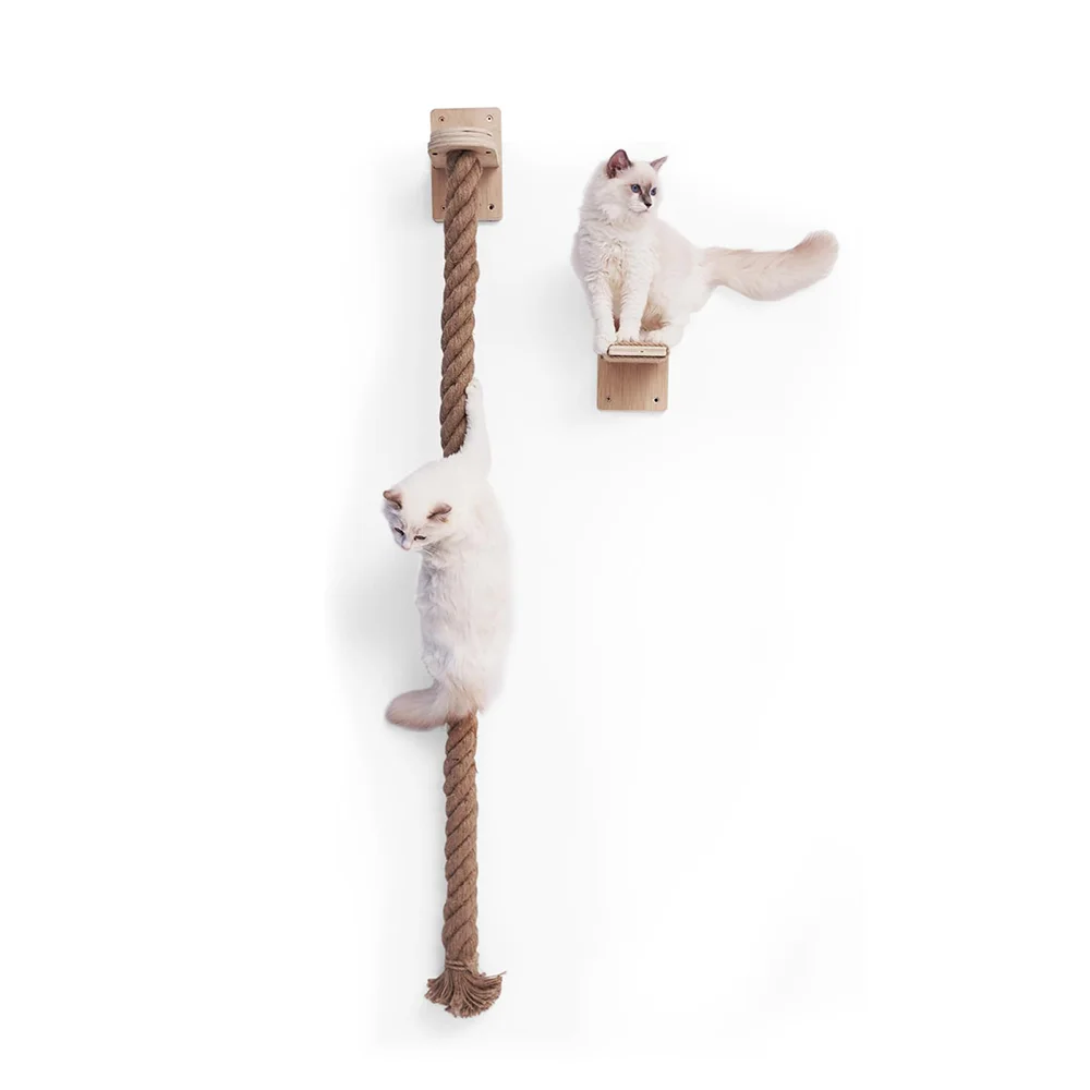 Torre para gatos con poste rascador y cuerda gruesa