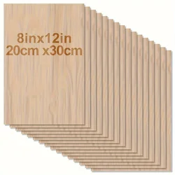 Piezas de madera para manualidades: paneles cuadrados lisos