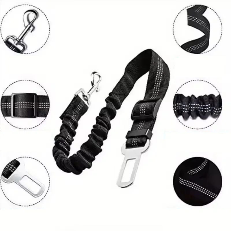 Cinturón de seguridad para perros con amortiguación y reflectante - imagen 4