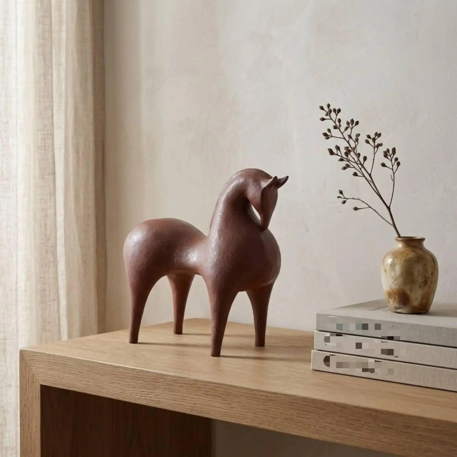 Escultura abstracta caballo resina moderna para decorar hogar - imagen 3