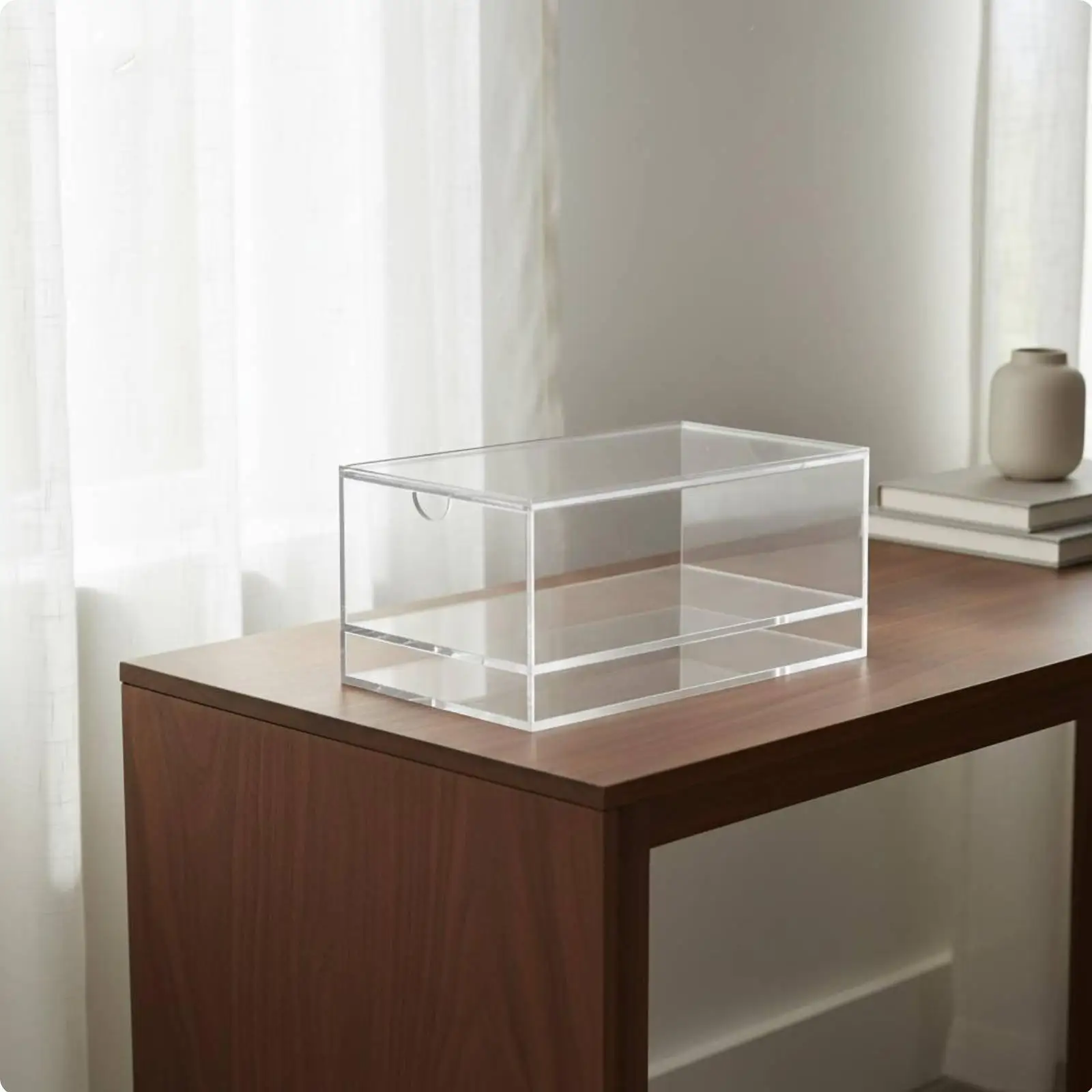 Caja Acrílica para Fichas de Mahjong – Contenedor Organizador Transparente - imagen 4