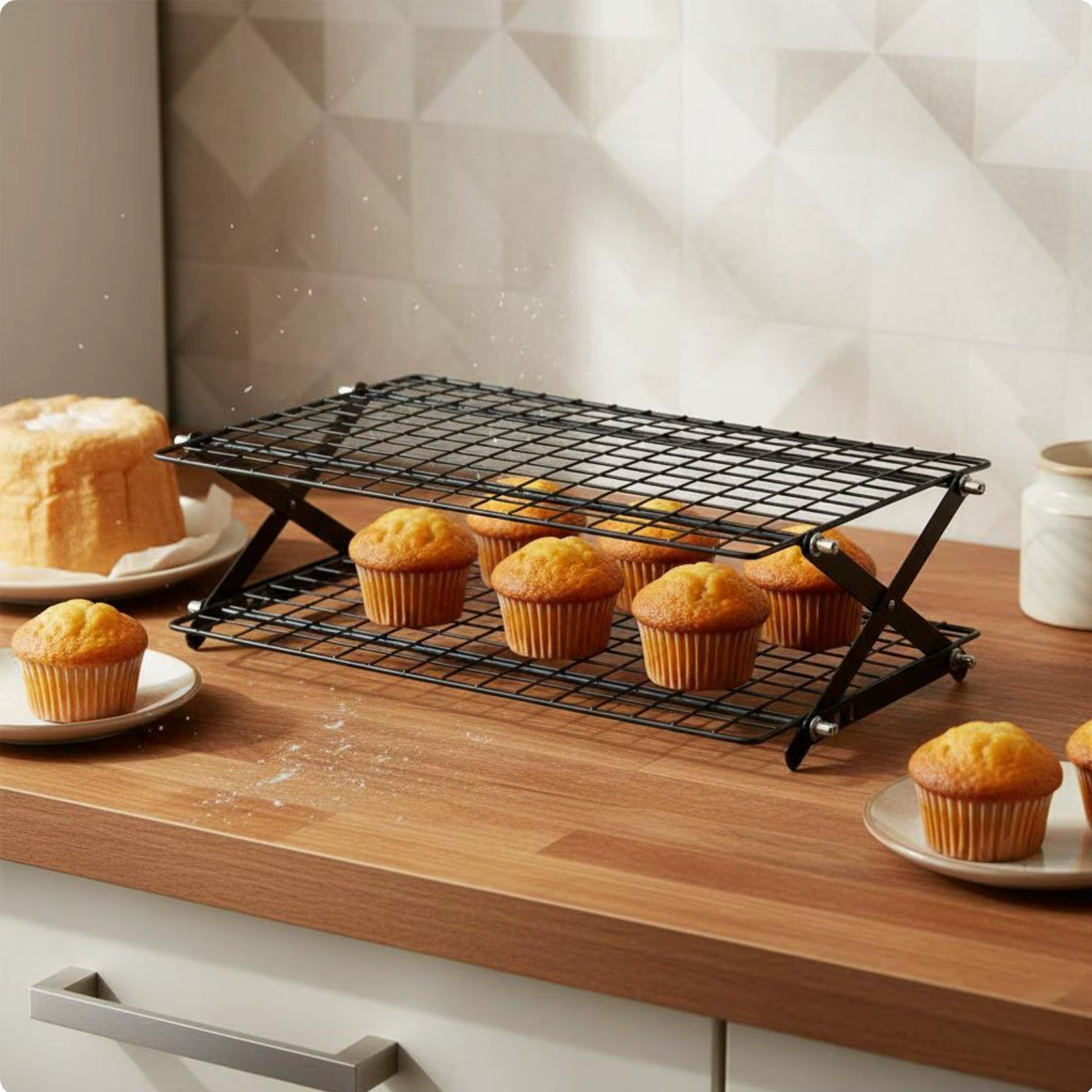 Rejilla de Enfriamiento Plegable para Pan y Pastelería – Bandeja Multinivel - imagen 4