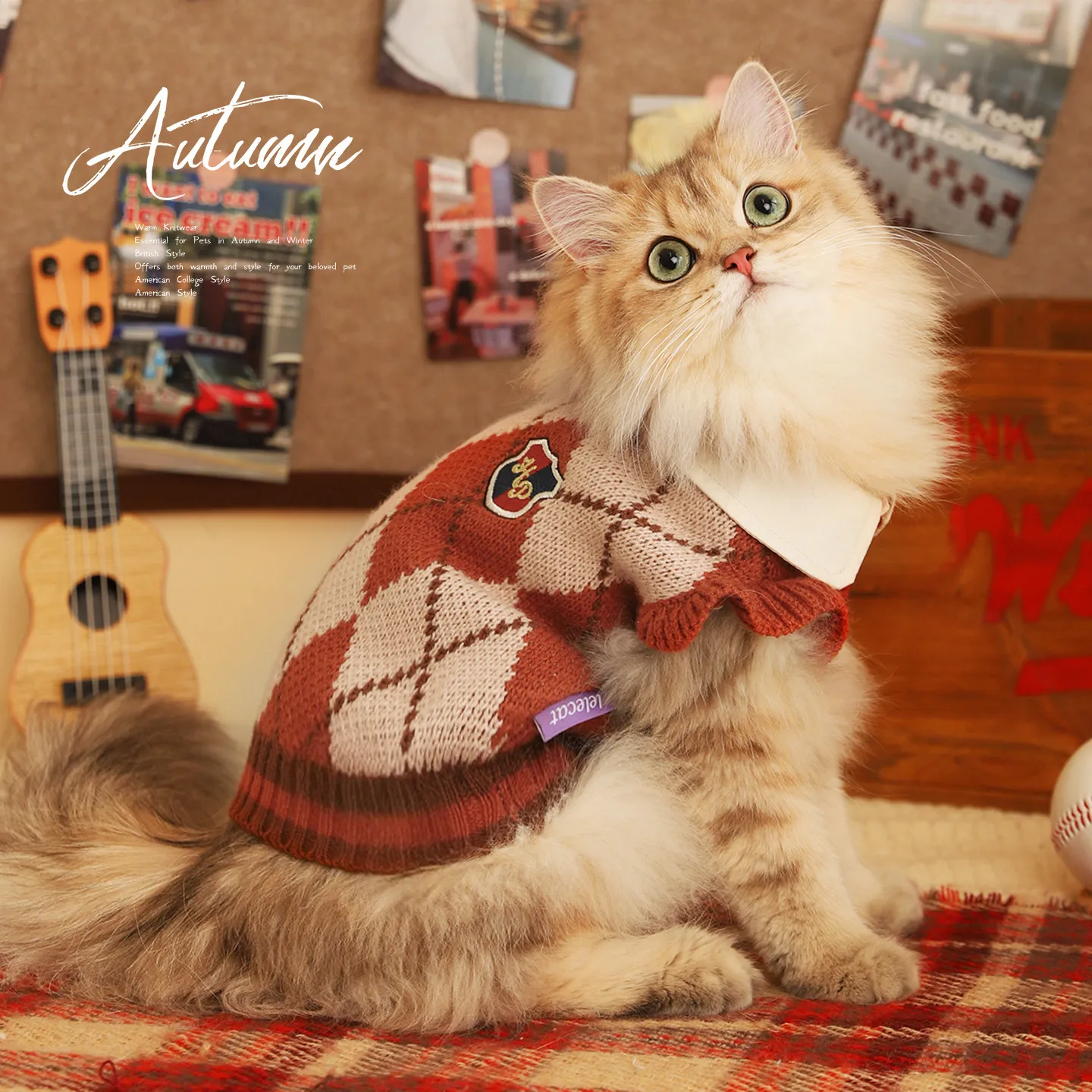 Jersey a cuadros Argyle en mascota