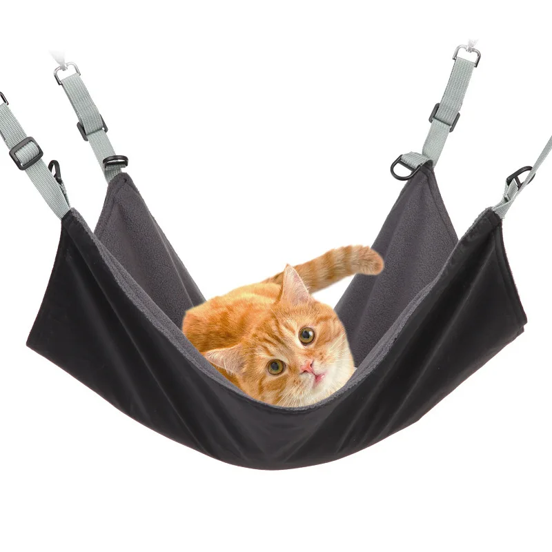 Hamaca colgante ajustable para gatos con cama lavable - imagen 3