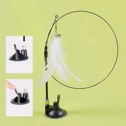 Juguete Interactivo para Gato con Plumas y Ventosa – Accesorio para Gatitos