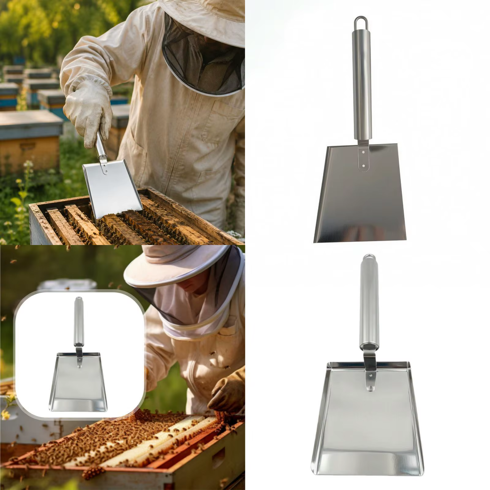 Kit para Apicultores: Limpiar Colmena y Raspador de Cera - imagen 4