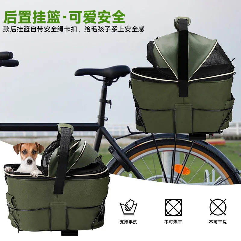 Bolsa de transporte para mascotas en la parte trasera