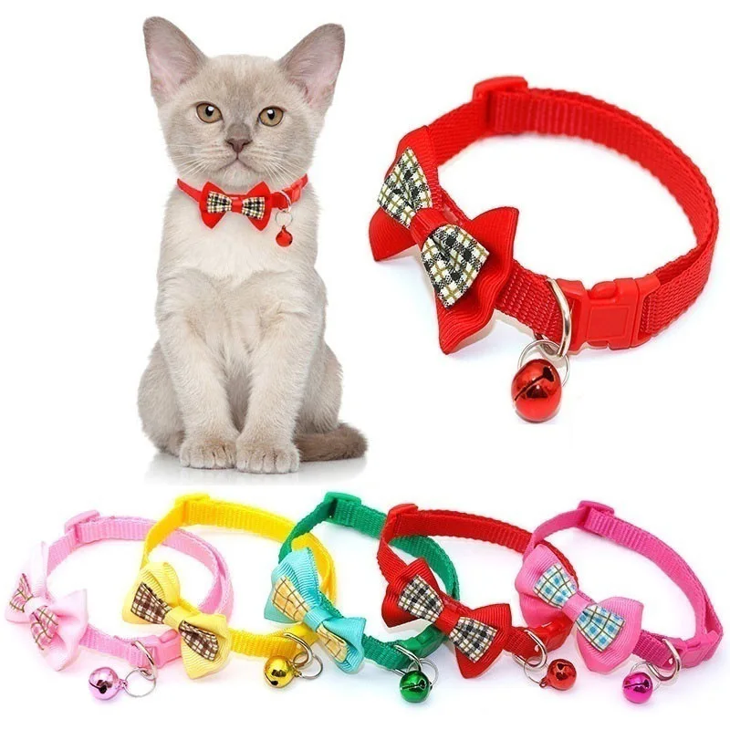 Collar para gatos y cachorros con campana y estampado de huellas - imagen 3