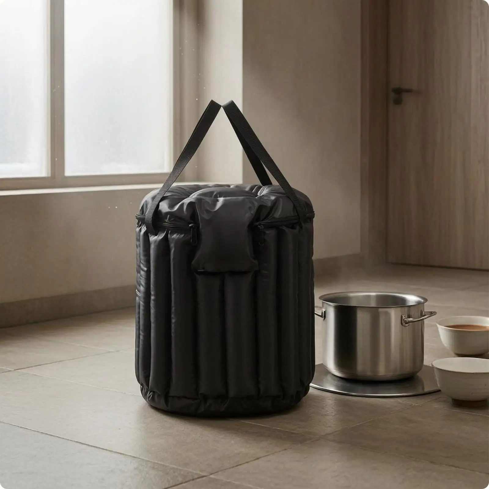 Isola térmico para ollas y comida caliente – Funda acolchada de nylon