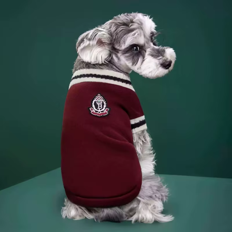 Jersey universitario para perros y gatos – Chaleco cálido de otoño - imagen 3