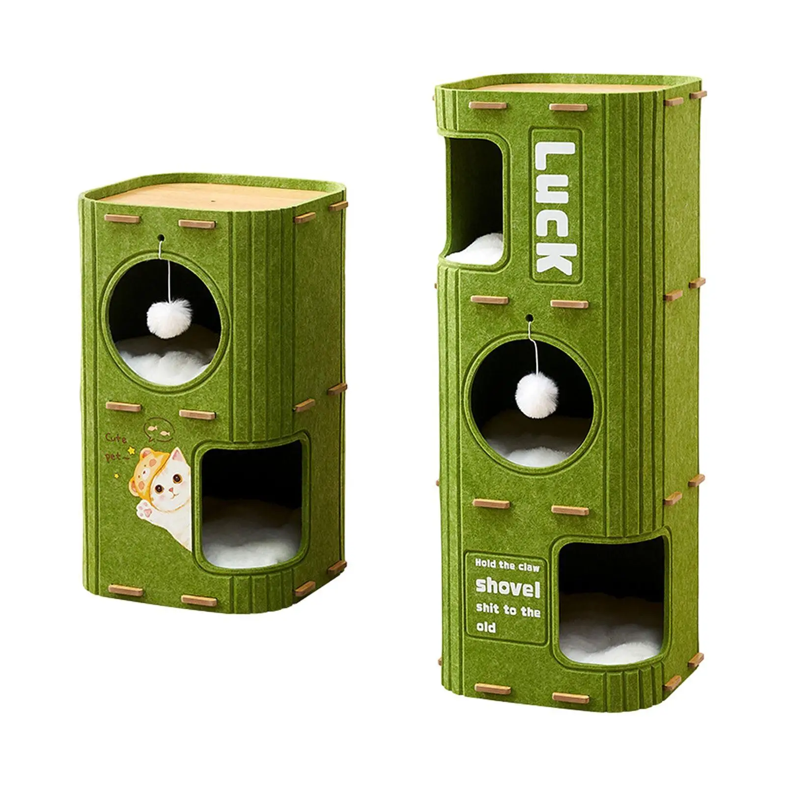 Barrel Shaped Cat Furniture Sturdy Cat Tree Condo for Large Kitten Kitty