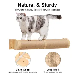 Rascador para gatos con estantes, hamaca y árbol de sisal