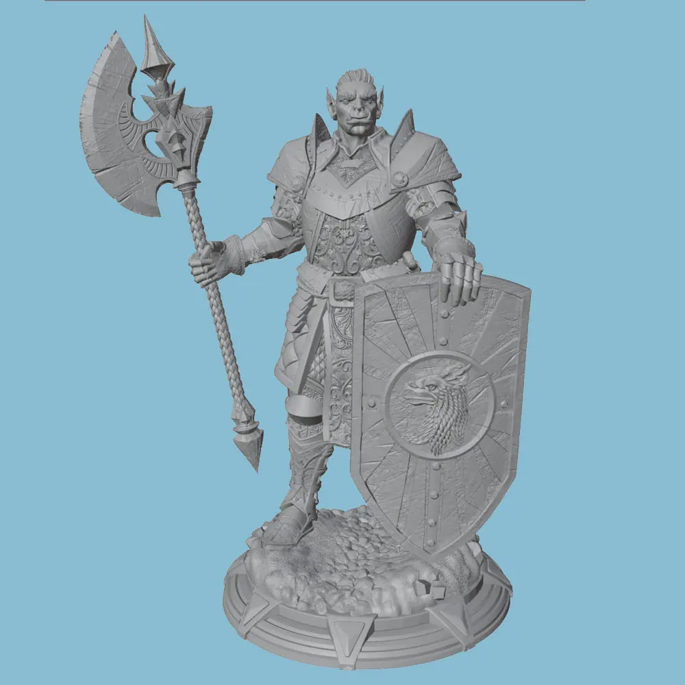 Modelo en miniatura de resina Guerrero Caballero de la Tribu Bestial
