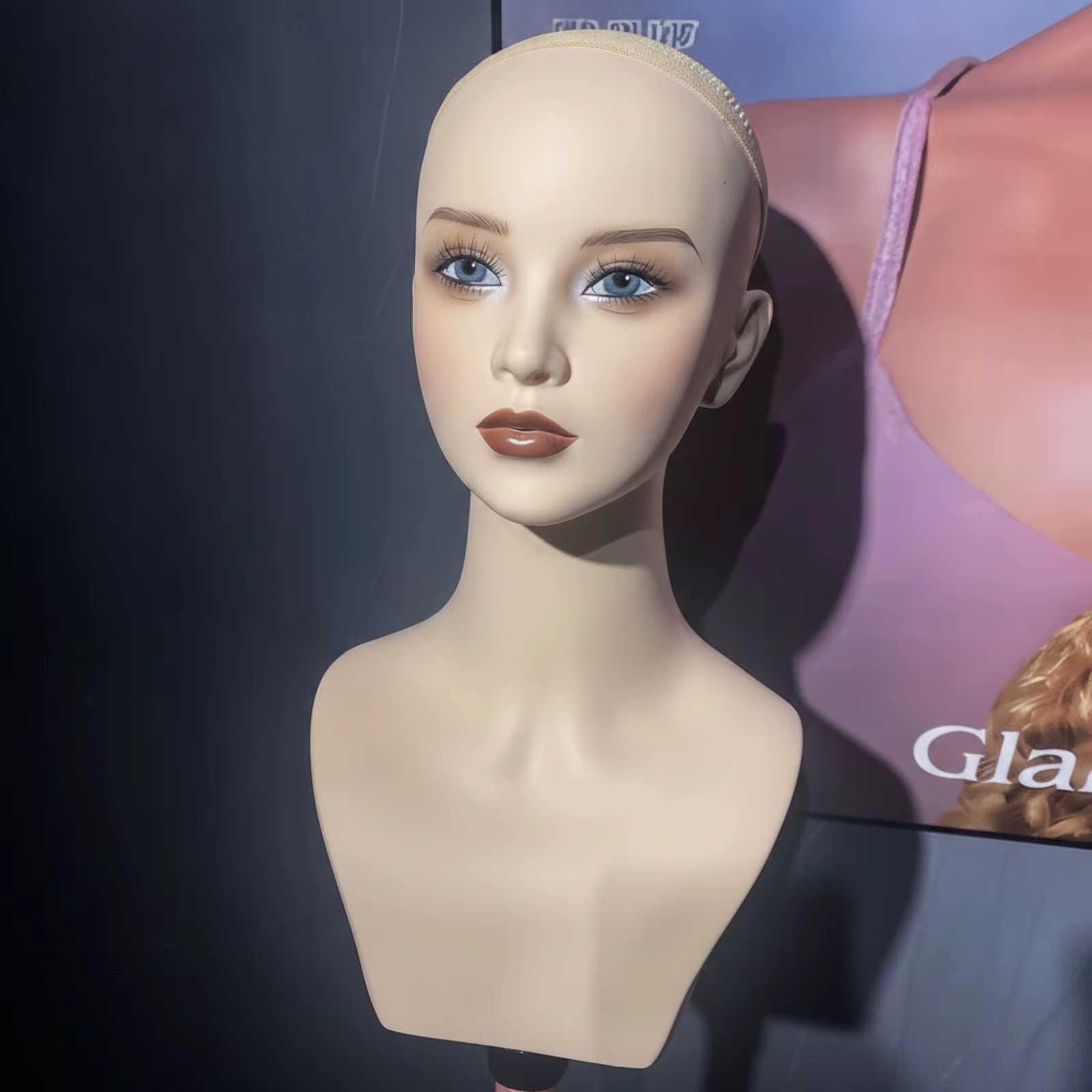 Cabeza maniquí lisa, exhibición pelucas para mascotas - imagen 4