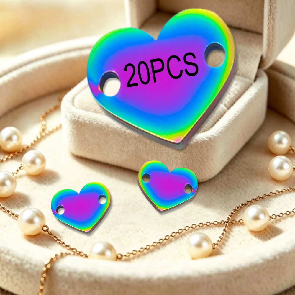 Dijes Corazón Acero Inoxidable para Collares de Perros y Gatos – Pack 20 uds - imagen 5