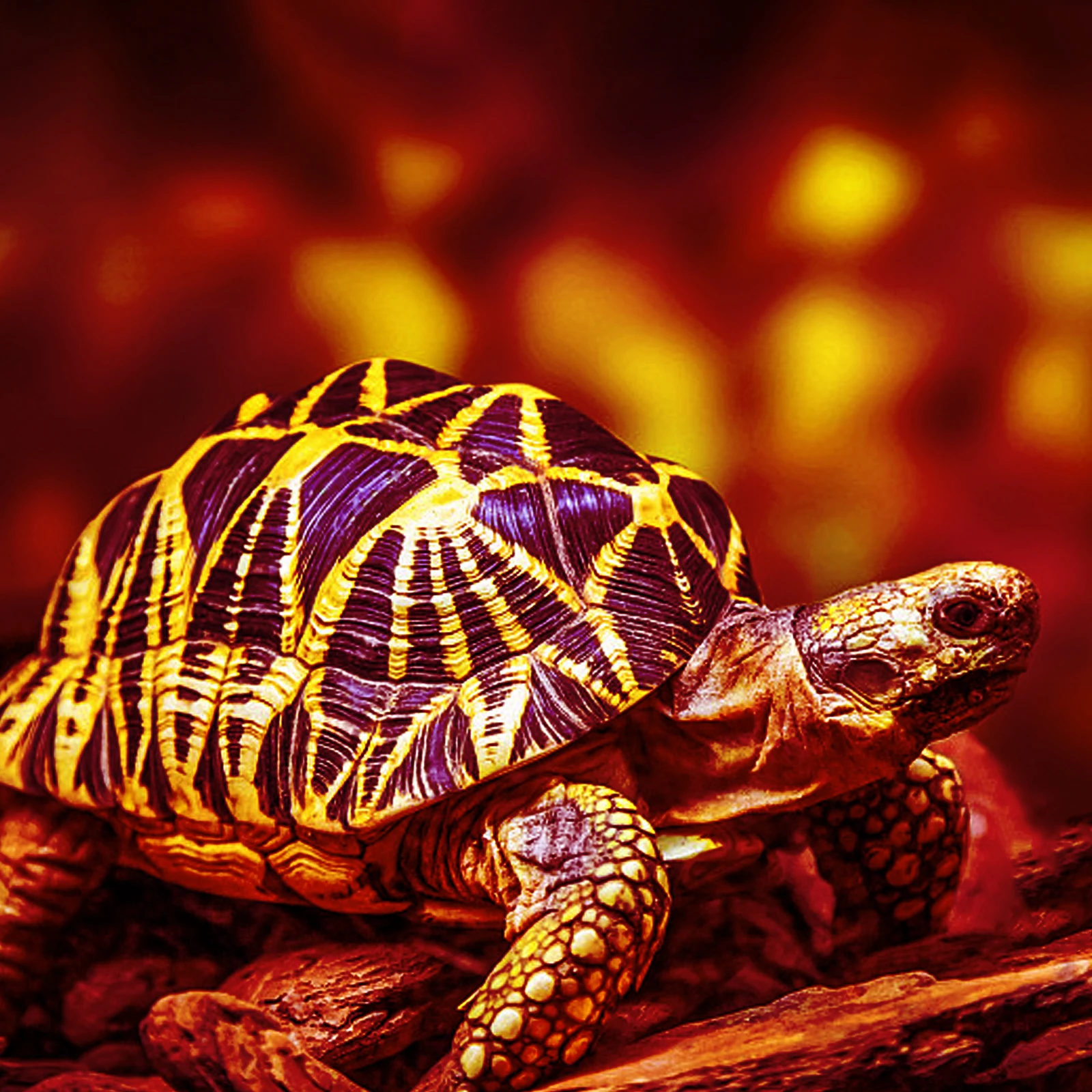 Ilustración de uso en terrario con tortuga