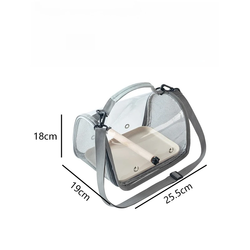 Bolsa de viaje transpirable para mascotas pequeñas y aves