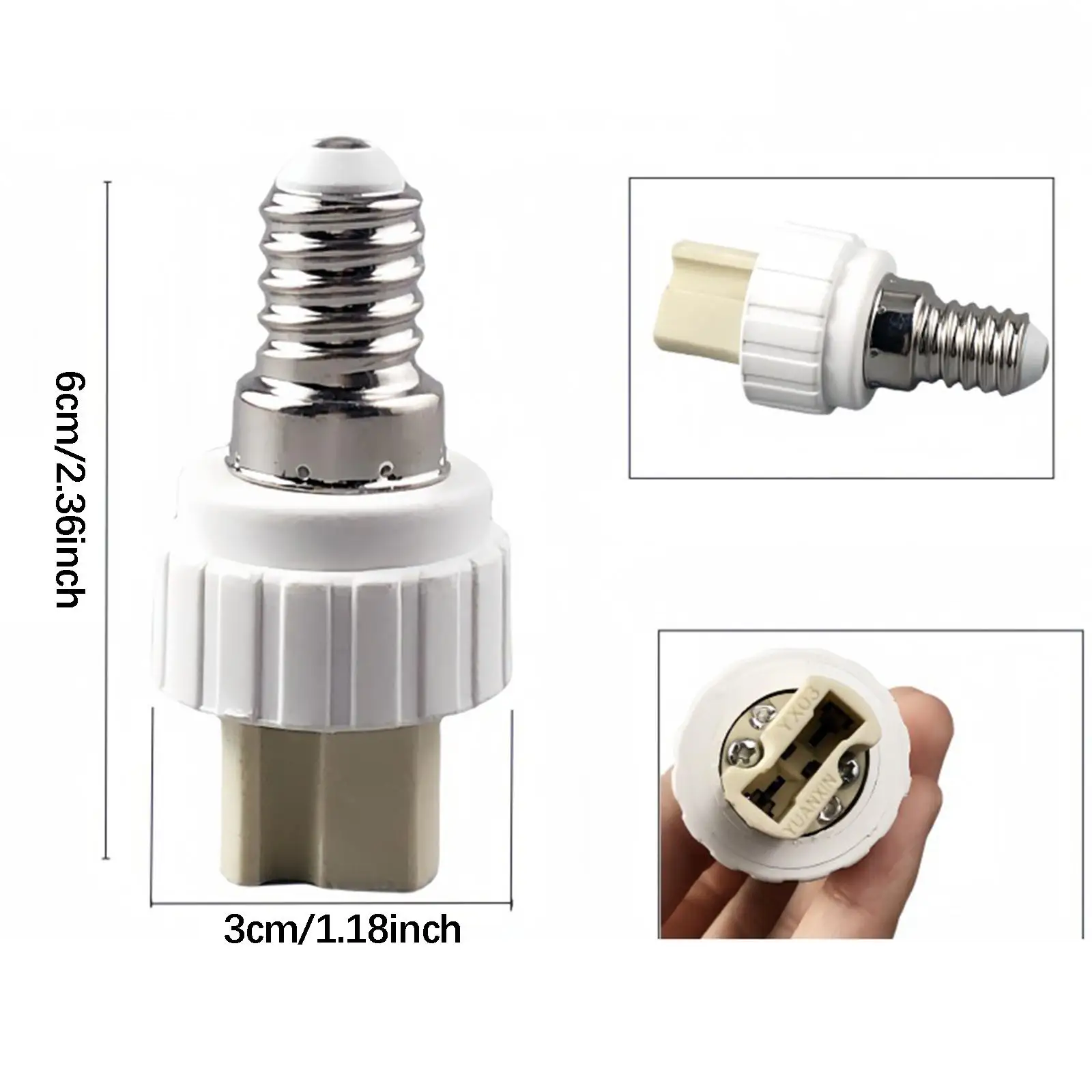 Adaptador de casquillo E14 a G9 para bombillas - imagen 3