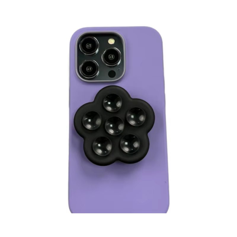 Soporte para teléfono retráctil con ventosa de silicona, flor - imagen 3