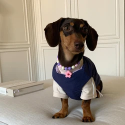 Chaleco reversible polar cálido para perro Dachshund tipo mono