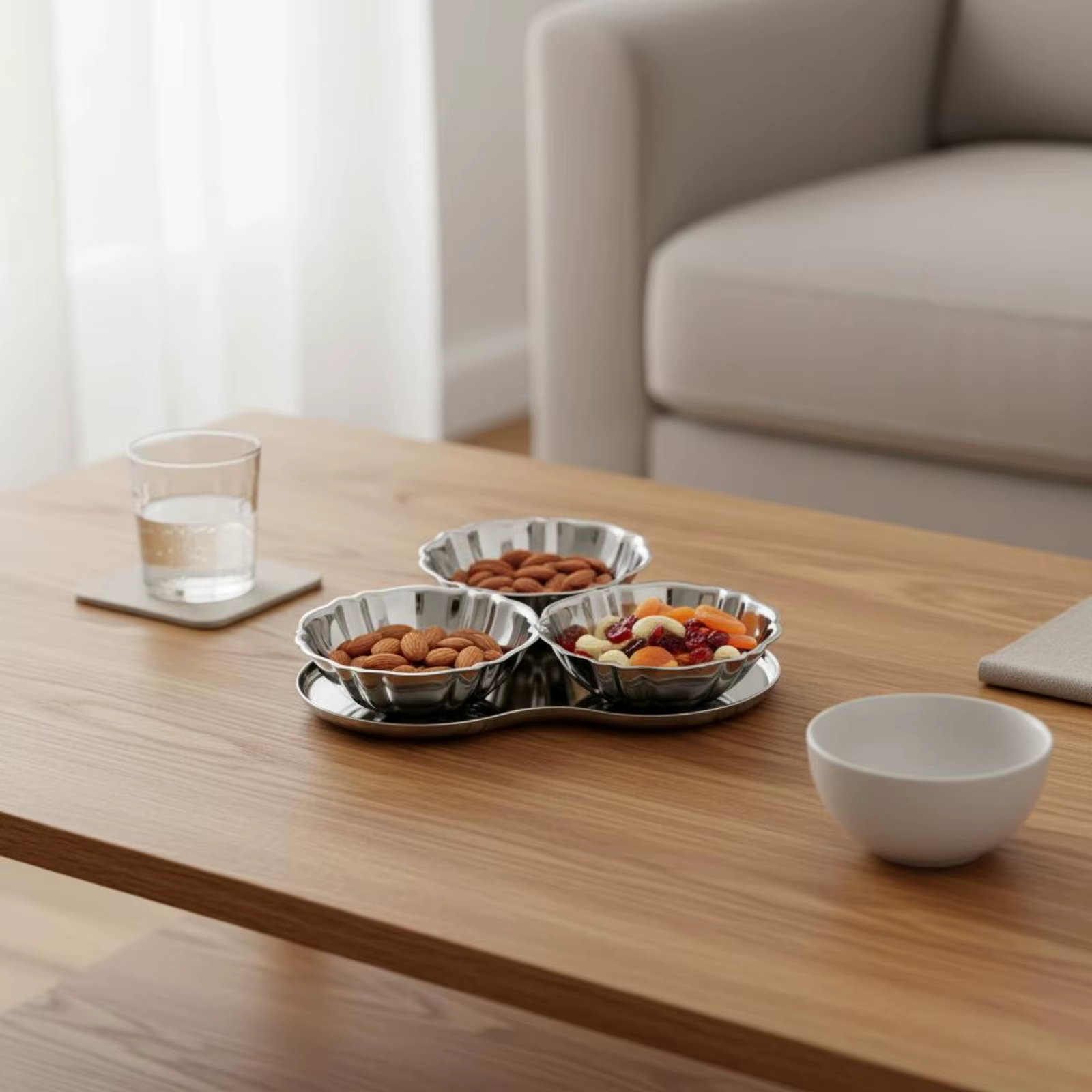 Bandeja para aperitivos para gatos y perros de acero inoxidable - imagen 2
