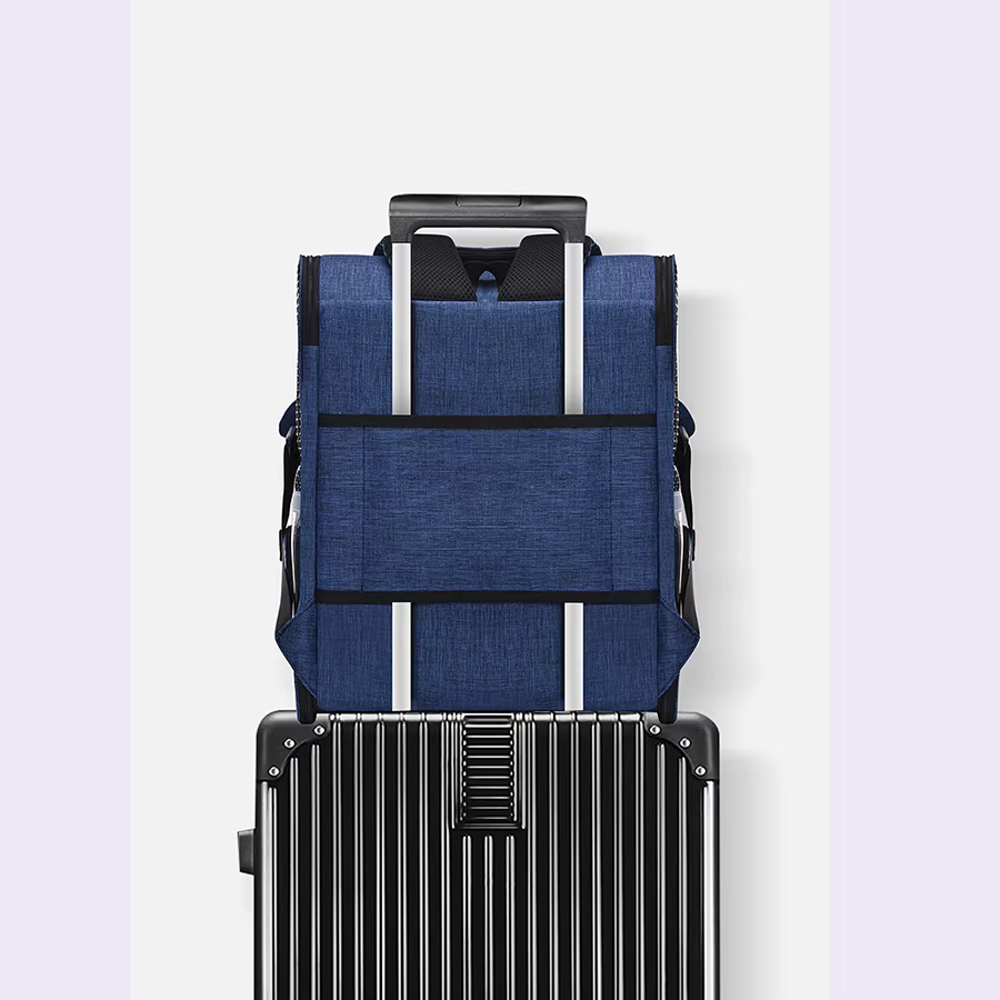 Mochila plegable Oxford ventilada para perros y gatos – con bols - imagen 2