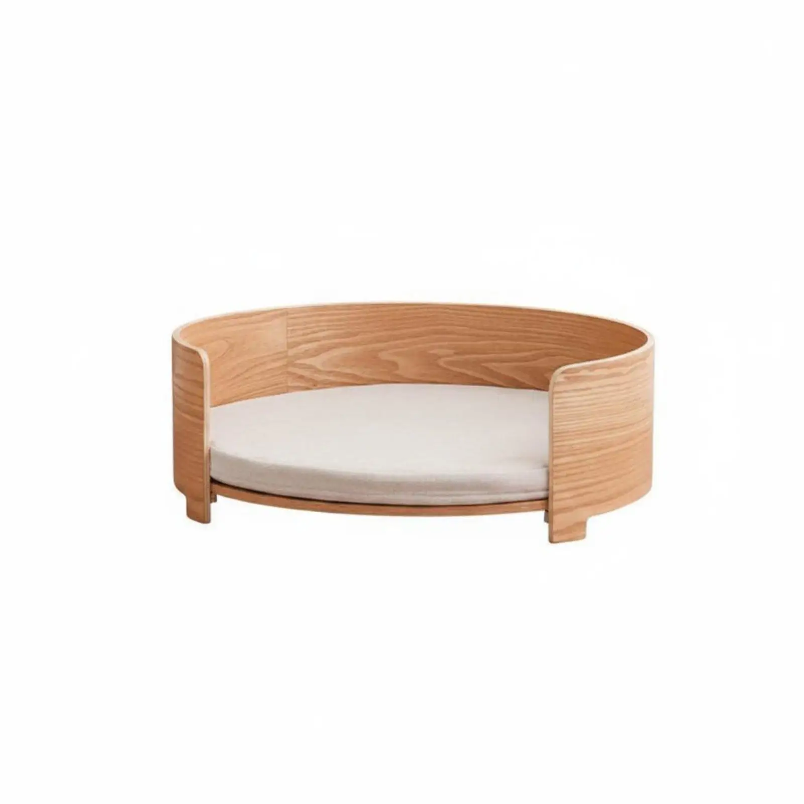 Cama cerrada para gatos de madera con cojín - imagen 4