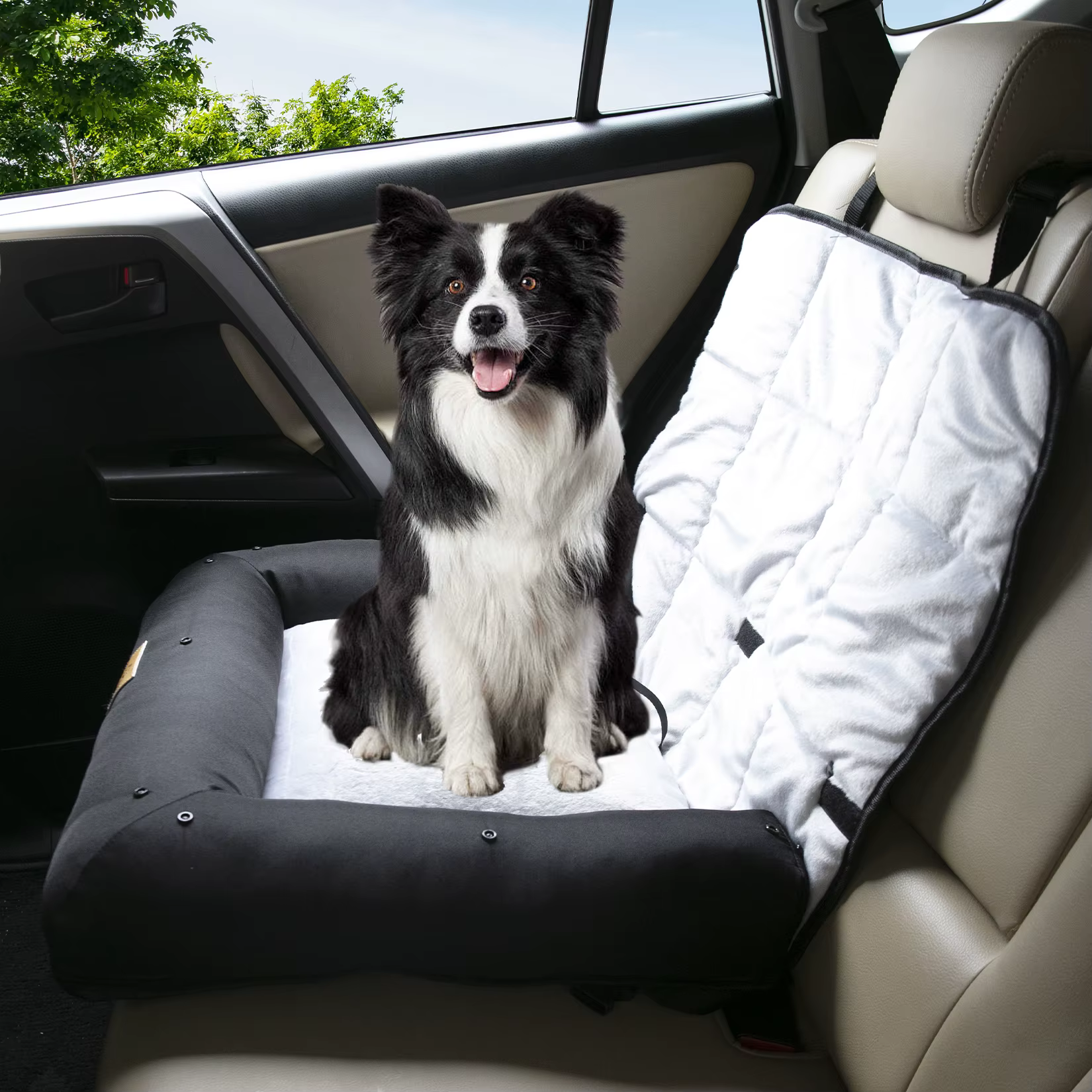 Asiento de coche portátil para perros, cojín impermeable elevador - imagen 4