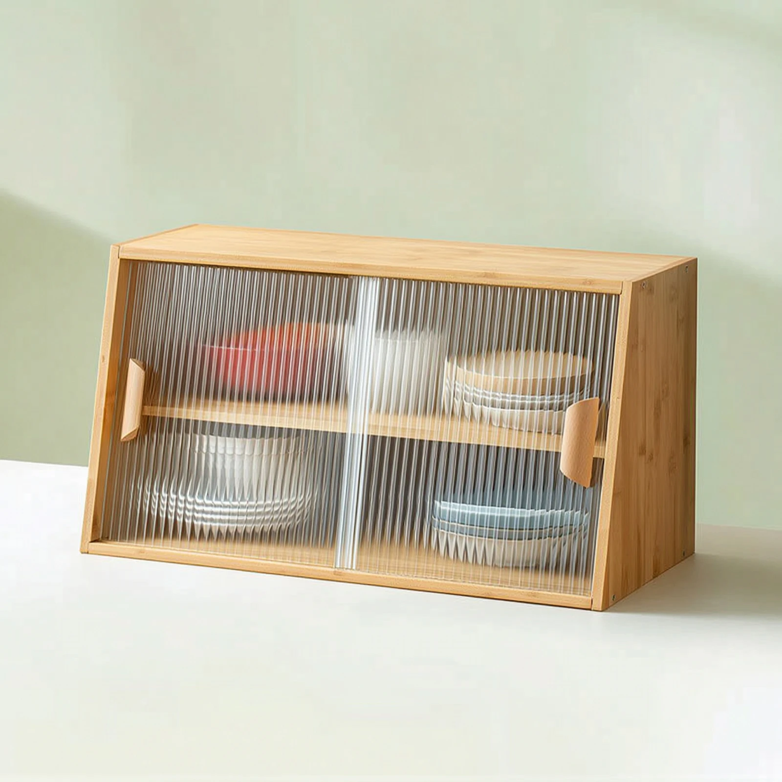 Armario de Cocina Compacto con Puertas de Vidrio – Estación de Té - imagen 3