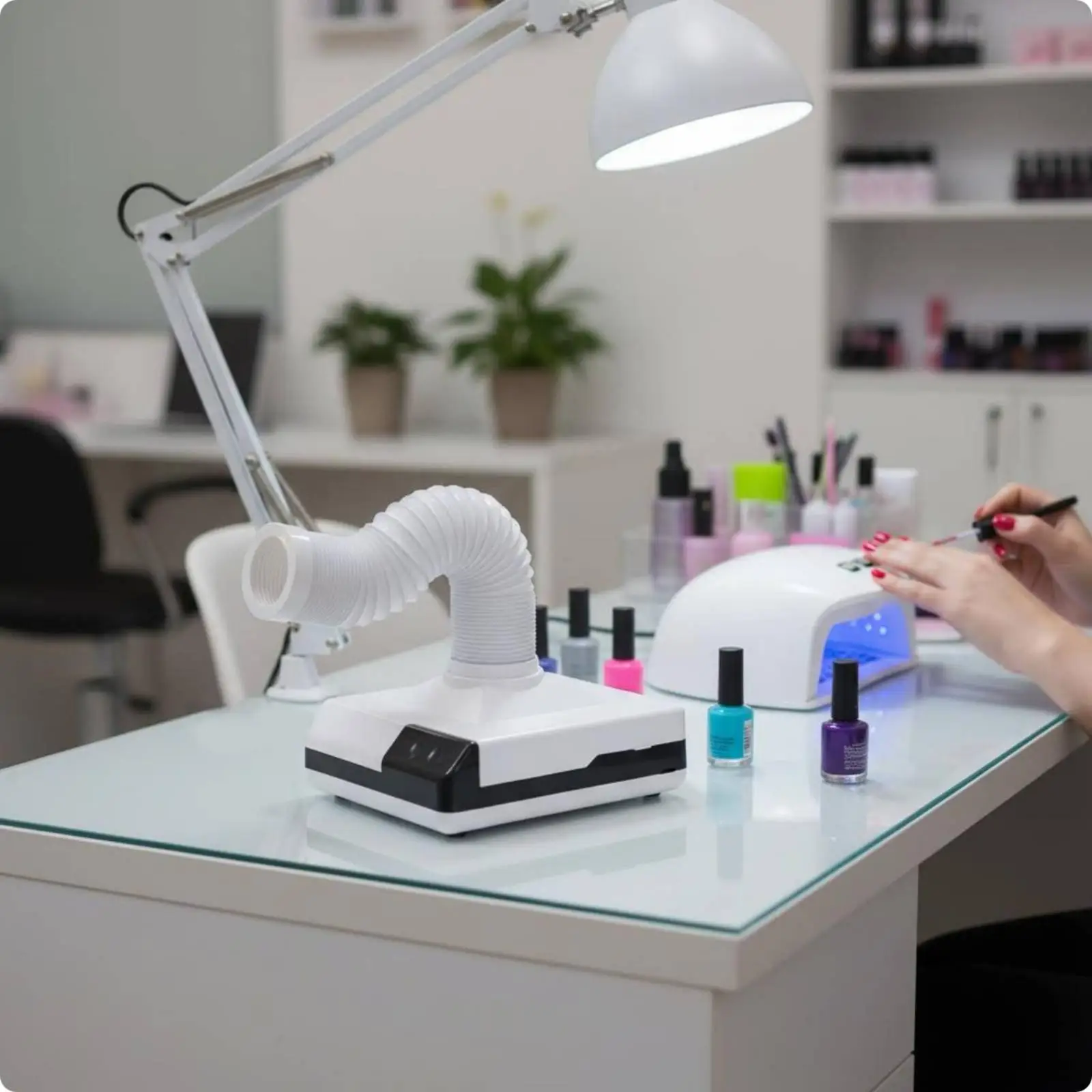 Extractor de polvo para uñas con diseño ergonómico