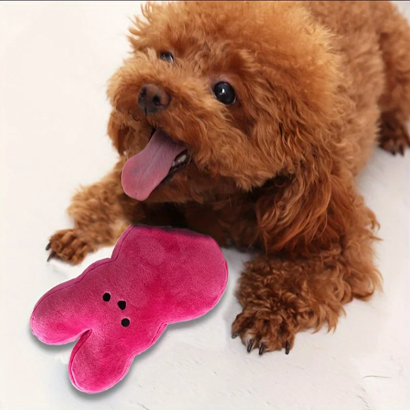 Conejito de peluche visto de frente, mostrando su textura de felpa y orejas largas