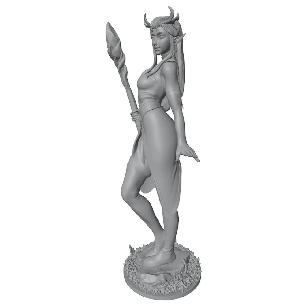 Figura anime gris en 3D sin montar, decoración de habitación - imagen 4